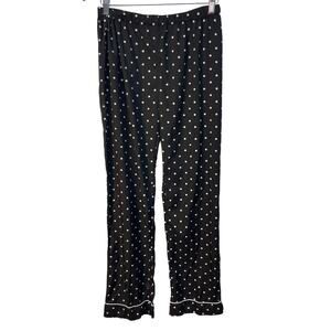 Mud Pie Black White Polka‎ Dot Lounge Pants Size Small